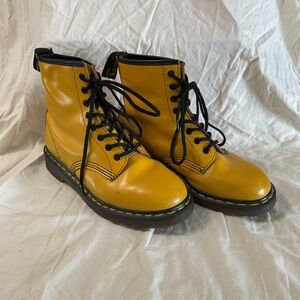 Dr. Martens Yellow Lace-Up Boots